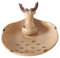 Boltze Home Keramikschale mit Elchkopf MOOSY, Beige, Steinzeug, Rustikal, Schale, 17 cm