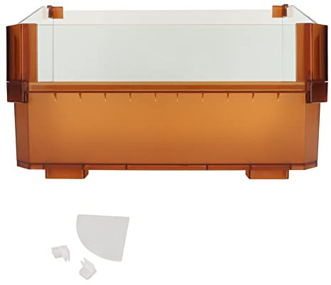 Qukaim Tanque de tortuga de cristal, acuario transparente grueso para tortugas acuáticas, hábitat de fácil limpieza, 40 x 20 x 20 cm, evita escapes, ideal para peces y tortugas