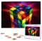 Puzzle für Erwachsene, personalisiertes Bild, Zauberwürfel, individuelles Holzpuzzle für Familie, Geburtstag, Hochzeit, Spielabende, Geschenke, Tierpuzzle, 74,9 x 50 cm, 1000 Teile