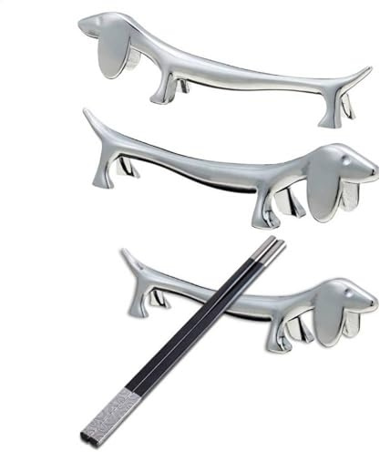 Bvizyelck 4 Stück Essstäbchen Ablage Edelstahl Stäbchen Halter Essstäbchenhalter Multifunktional Essstäbchen Halterung Stäbchen Halter Für Tisch Messerbank Für Besteck, Messer, Gabel