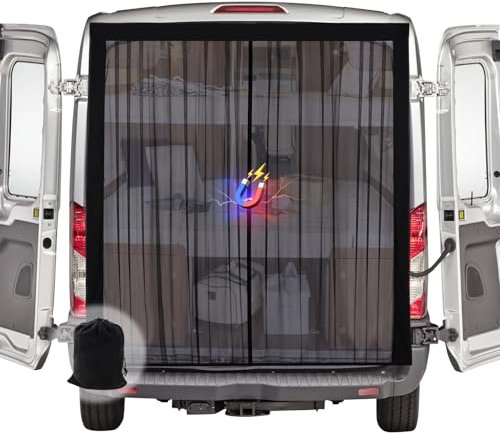 ZATOOTO zanzariera camper con magnetismo, zanzariera auto per Mercedes Vito, Volkswagen Transporter e Volkswagen California, Chiusura magnetica centrale per zanzariera Van