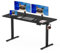 SANODESK 120 x 60cm Electric Standing Desk Height Adjustable Desk Sit Stand Table Home Office Desk with Memory Smart Pannel and Hooks for Work (Black Frame+Black Desktop)