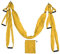 Zerodis Aerial Yoga Schaukel-Set, Verstellbares Acro Yoga Inversionswerkzeug, Yoga-Hängematte, Hängeschaukel für Körperliche Übungen (Yellow)