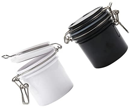 FOMIYES Eyelash Glue Storage Jar 2 Pcs Sealed Containers High Capacity Moisture Proof Easy to Store and Carry