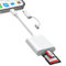Lettore Schede SD per PC/iPhone/iPad/MacBook/Camera(porta Lightening e USB-C), Lettore SD Card con 2 Slot, Slot SD e Slot MicroSD, Lettore Scheda SD non necessita di driver, Plug and Play
