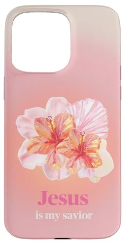 Sommer Hibiskus niedlich rosa Aura christlicher Glaube Jesus Hülle für iPhone 15 Pro Max