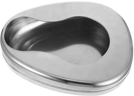 Gatuida Edelstahl Bettpfanne mit Ergonomischem Design und Vielseitiger Nutzung Tragbare Bettpfanne für Männer und Frauen im Krankenhaus und Pflegeheim Rostfrei und Komfortabel