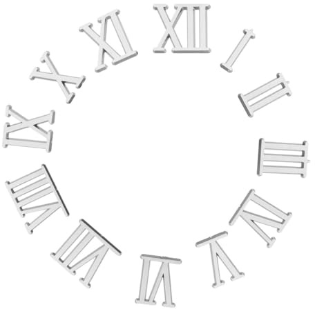 Gatuida Uhr-Zahlen-Set Mit Römischen Ziffern Galvanisierte Uhrzeiger Zifferblatt-Ersatz Für DIY Wanduhren Uhr Reparatur Und Heimdekoration 7.09X2.95X0.12In