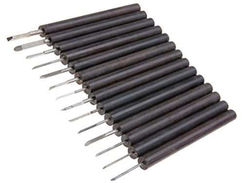 Utensili per intaglio del legno Sgorbie professionali manuali Set di tagli a taglio in acciaio al carbonio per scultura Taglio a in acciaio da 14 pezzi