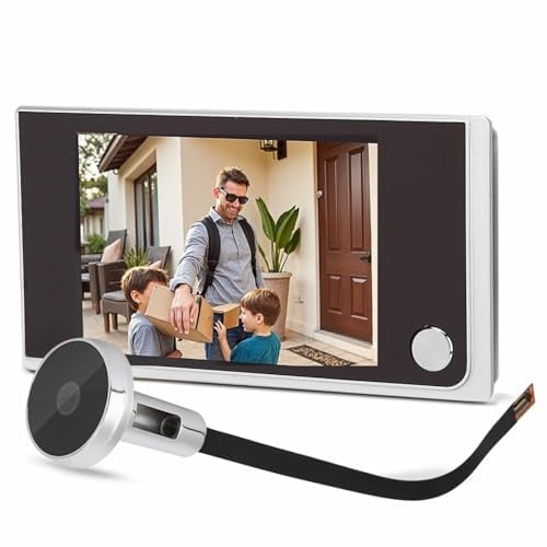Vibrivio Digitaler Türspion Kamera - 3,5 Zoll LCD Drahtlose Video Türkamera mit 120° Weitwinkel, Einfache 3-Min-Installation, Batteriebetrieben für Haustür Sicherheit (14-28mm Loch, 40-100mm Türdicke)