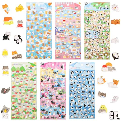 Yooyan 600+ Kawaii Sticker, Puffy Sticker, Sanrio, Wasserdicht, Perfekt für Handyhüllen, Notizbücher, Scrapbooking, 3D Puffy Stickers Set