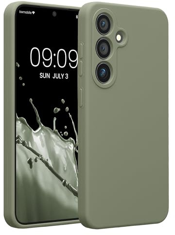 kwmobile Hülle kompatibel mit Samsung Galaxy S25 - Hülle Silikon gummiert - Handyhülle - Handy Case in Graugrün