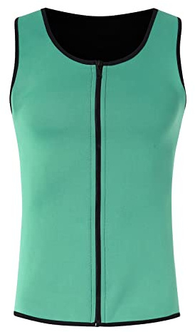 CEWIFO Maglie Palestra Uomo Bodybuilding T Shirt Rosa Da Lavoro Manica Corta Camicie Slim Fit No Stiro Maglietta Termica In Neoprene Per Dimagrimento E Sauna Effetto Snellente (Green, Xl)