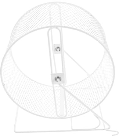 VERDANVERSE Silent White Iron Hamster Running Wheel for Small Pets, Easy Maintenance Exercise with Quiet Operation, Suitable for Mice and Hamsters in Cage