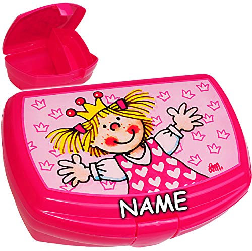 alles-meine.de GmbH Lunchbox/Brotdose - Prinzessin Miabella - inkl. Name - BPA frei - mit extra Einsatz/herausnehmbaren Fach - Brotbüchse Küche Essen - Vesperbrotdose - S..