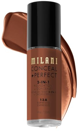 Milani Conceal + Perfect 2-in-1 Foundation + Concealer Makeup - Espresso