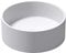 doporro Lavabo sobre encimera redondo Colossum804 blanco mate 40x40x15cm lavabo de fundición mineral sin orificio para grifería