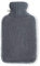 Premium Wärmflasche 1.8 Liter mit schönem weichen Strickbezug und weißen Nähten, Wärmekissen, Wärmeflasche, Bettflasche - - neues Modell (grau)