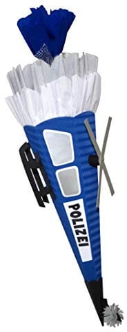 Prell Schultüte Bastelset Polizei Hubschrauber - 3D Wellpappe, 68cm hoch