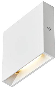 SLV LED Einbauleuchte QUAD FRAME 9 | Wandleuchte zum Einbau | Eckig, Weiß, 3000K Warmweiß | Stilvolle Wandleuchte, Einbau-Strahler LED Treppen-Beleuchtung, Stufen-Licht, Treppenlicht 1003466 29W / 32L