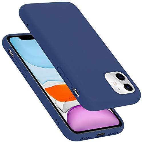 cadorabo Coque Compatible avec Apple iPhone 11, Étui Housse en Silicone- Coque pour iPhone 11- Protection Antichoc, Anti-Empreintes- TPU Housse de Protection - Mat Liquid Blue