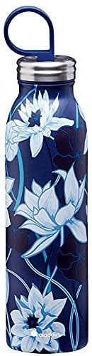 Aladdin Chilled Style Thermavac Trinkflasche Edelstahl 0.55L Lotus Navy – Thermosflasche Hält 9 Stunden Kalt - Doppelwandige Vakuumisolierung - Wasserflasche BPA-Frei - Spülmaschinenfest
