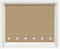 100% Polyester Square Eyelet Trimmable Daylight Roller Blinds (180cm Wide x 165cm Drop, Cappuccino)