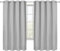 Utopia Bedding - Blickdichte Gardinen mit ösen 2er Set [132x160 cm, Grau Weiß] ür Fensterdekoration und maximale Verdunkelungsvorhang in Wohnräumen Schlafzimmern Büros und Kinderzimmern