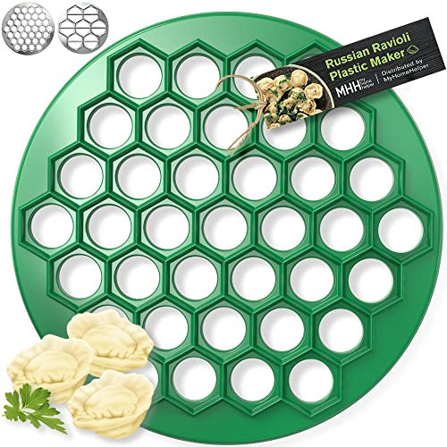 Teigtaschenformer – Kunststoff-Pelmeni-Maker – russisch-ukrainische Teigtaschenform-Maschine Presse Ravioli-Formschneider – Köstliche Knödel Sibirisches Fleisch Pelmeni Küchenzubehör
