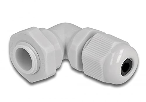 Delock Kabelverschraubung 90° gewinkelt PG7 grau