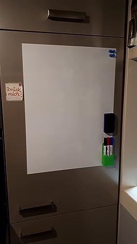 Magnettafel selbstklebende Magnetfolie Whiteboard | Tafelfolie trocken abwischbare Ferrofolie für Magnete | Schreibtafel Flipchart Folie | magnetisch wiederbeschreibbar (30x30cm)