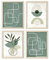 ArtbyHannah 4er Set Bilderrahmen 28x35cm, Boho moderne grüne Pflanzenwanddeko, MDF Fotorahmen mit Holzrahmen für Schlafzimmer und Wohnzimmer