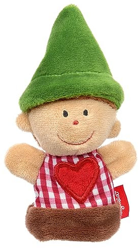 SIGIKID 43004 Fingerpuppe Seppl, Plüschpuppe zum Auf-die-Finger-stecken, Rollenspiel, Geschichten erzählen, Spielen, für Kinder ab 6 Monaten, Seppl/Mehrfarbig 10 cm