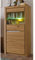 Lomadox Wohn-/Esszimmer Vitrine halbhoch in Wildeiche massiv, B/H/T ca. 63/134/41 cm
