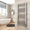 Heilmetz Bathroom Radiator Towel Rail, 1200 x 500mm Towel Radiator Chrome, 24 Bars Heated Towel Rail Towel Warmer Modern Central Heating Radiators