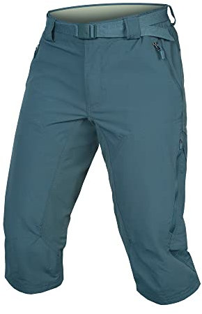 Endura Hummvee Damen Mountainbike-Radhose mit Innenfutter, 3/4-Shorts, tiefes Blaugrün, Größe XS