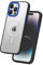 FLOLAB Surtect Tri-Fusion Magnetische iPhone 14 Pro Max Handyhülle Schutzhülle Schlankes Design Magsafe Kompatibel Militär Grade Schwarzer Rahmen Klar - Blauer Saphir