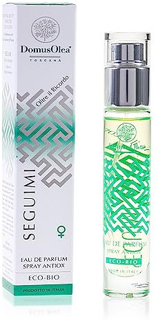 FOLGEN SIE ÜBER DIE ERINNERUNG – Eau de Parfum Spray – fruchtiger Blumenduft mit Bergamotte, weißer Rose, Patchouly und Moschus – mit antioxidativen Wirkstoffen – 15 ml – Eco-Bio – Domus Olea Toscana