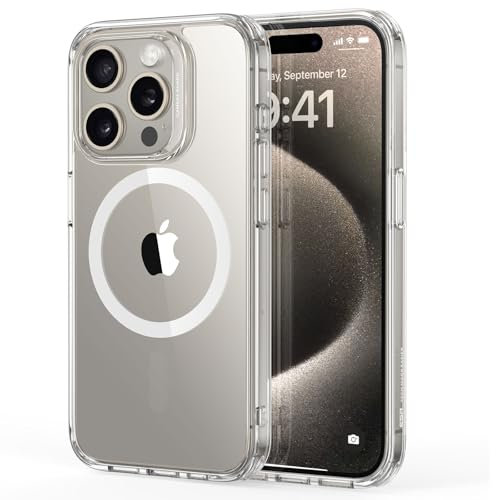 ESR für iPhone 15 Pro Hülle Kompatibel mit Magsafe, Handyhülle für iPhone 15 Pro Case, Anti-Vergilbung, Zertifizierter Militärschutz Starke Stoßfest, Klar