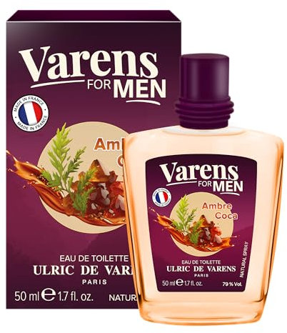 ULRIC DE VARENS - Eau de Toilette Varens For Men - Ambre Coca - Oriental, Gourmand, Ambré - Parfum Homme - Vaporisateur - Made in France - 50 ml