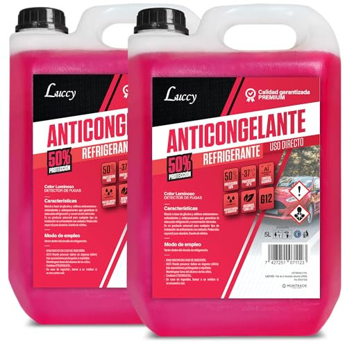 Antigelo Auto G12 50% Protezione -37ºC | 10 Litri | Liquido Radiatore Rosso