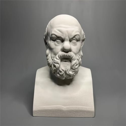 Statua di Socrate Busto Collezione di Socrates Testa di Filosofo Greco in Gesso Mitologia Scultura per Soggiorno Casa Mensola Decorazione Moderna