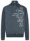 Camp David Herren Troyer-Pullover Stone Washed im Materialmix Blue Navy 4XL