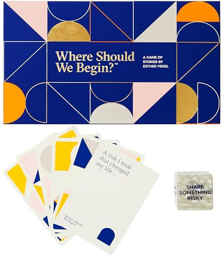 ESTHER PEREL Where Should We Begin?A Game of Stories - Gesprächskarten für Paare & Freunde - Interaktives Paarspiel mit 200 Prompt-Karten - 2-6 Spieler - Kartenspiele für Paare & Date-Nacht