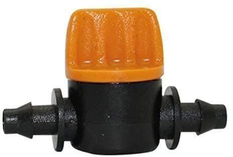 Lot de 5 vannes miniatures de 4 mm pour irrigation de jardin, raccords cannelés pour tuyau d'eau et d'eau