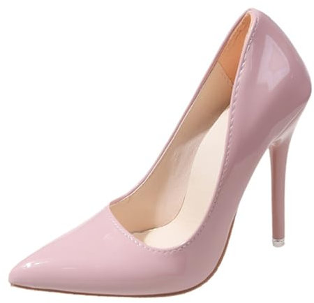 Minetom Damen Pumps Spitz Stiletto Lackleder Schuhe High Heels Abendschuhe Absatzschuhe Elegant Hochzeit Hoher Absatz Party Schuhe A Rosa 39 EU