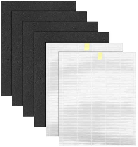 Filtro di ricambio C545 compatibile con purificatore d'aria winix C545, H13 True HEPA filtro di ricambio, codice articolo 1712-0096-00 e 2522-0058-00, 2 filtri True HEPA + 4 filtri a carbone attivo