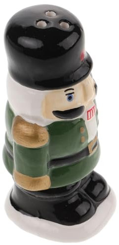 ABOOFAN Nutcracker Salt and Pepper Shakers, Christmas Seasoning Bottles Nutcracker Soldiers Holiday Salt Container Spice Bottle Ceramic Condiment Bottle Table Decor
