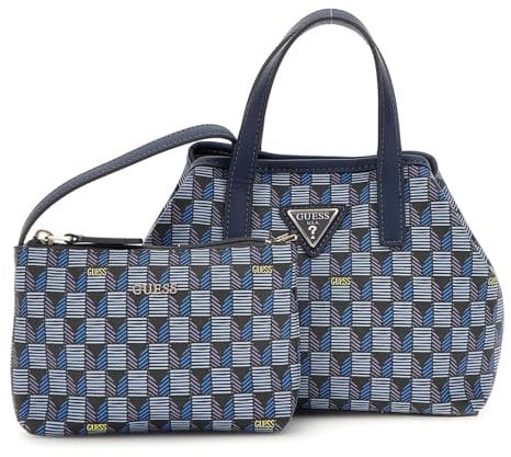 GUESS Damen G Wave Tote Mini-Tragetasche, Blaues Logo