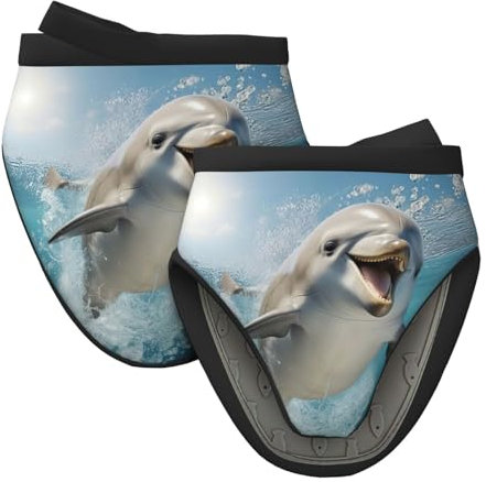Divertente animale delfino Natale silicone guanti da forno presine regalo per cucina friggitrice ad aria guanti per cucinare cottura